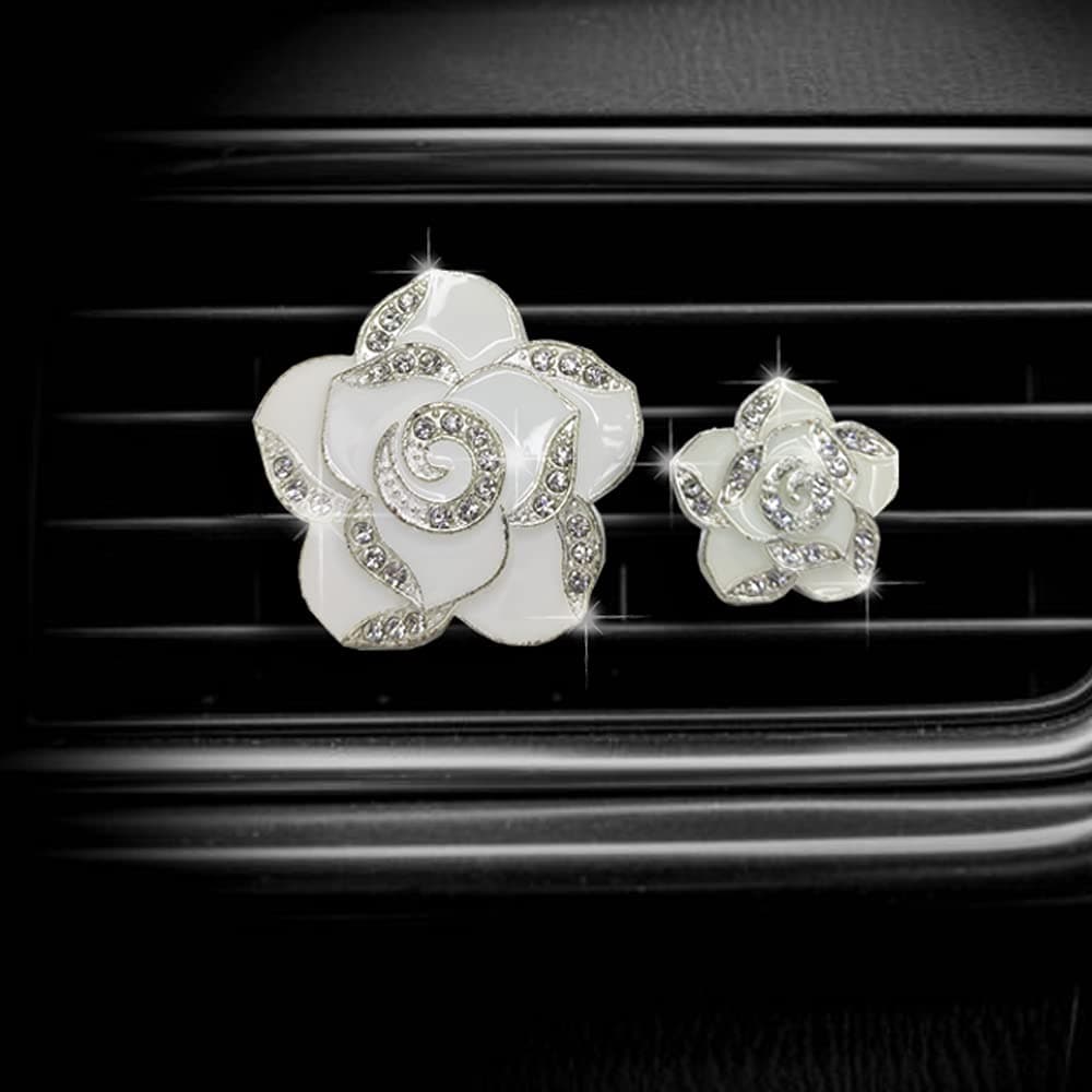 Diamond Bling Flower - White